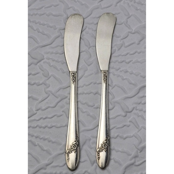Oneida Community Master Butter Knife QUEEN BESS II Tudor Silver Plate 1946 - Picture 1 of 5